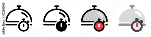 Editable food cooking time, serving time, delivery time vector icon. Part of a big icon set family. Perfect for web and app interfaces, presentations, infographics, etc