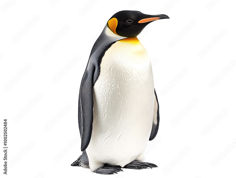 Fototapeta premium a penguin standing on a white background