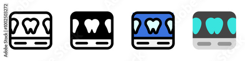 Editable dental scan vector icon. Dentistry, healthcare, medical. Part of a big icon set family. Perfect for web and app interfaces, presentations, infographics, etc
