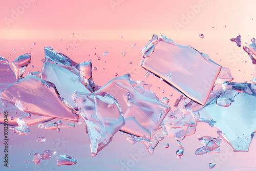 Background of shattered colorful glass