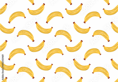 Seamless banana pattern design vector. Banana pattern background. Tropical fruit pattern.