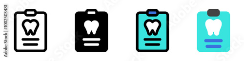 Editable dental health record vector icon. Dentistry, healthcare, medical. Part of a big icon set family. Perfect for web and app interfaces, presentations, infographics, etc