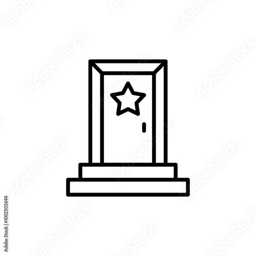 Famous room outline icons, minimalist vector illustration ,simple transparent graphic element .Isolated on white background