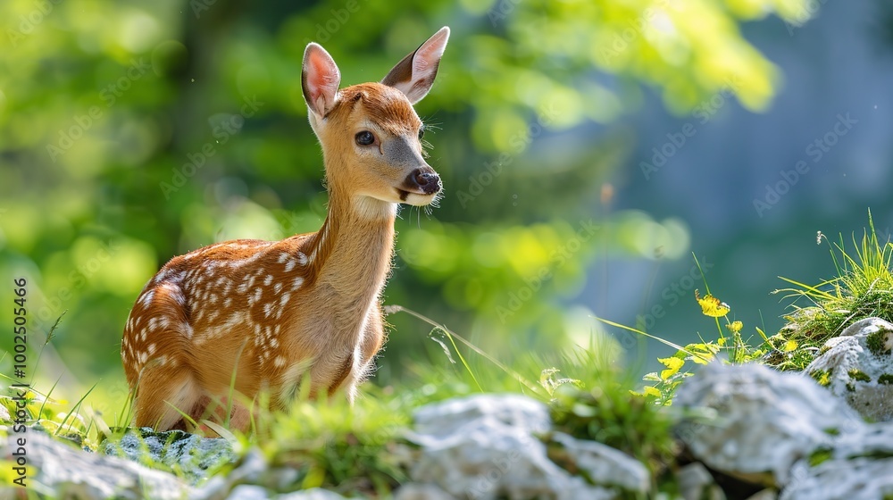 A Fawn in the Forest A Fawn in the Forest