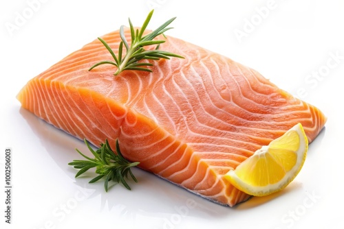 Fresh Salmon Fillet Isolated on Transparent Background for Culinary and Food Photography Projects