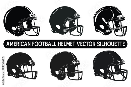 American Football Helmet Silhouette