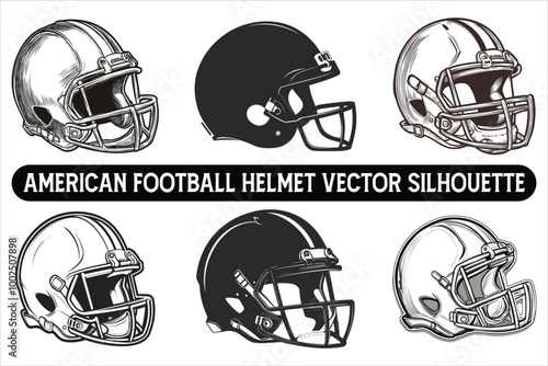 American Football Helmet Silhouette