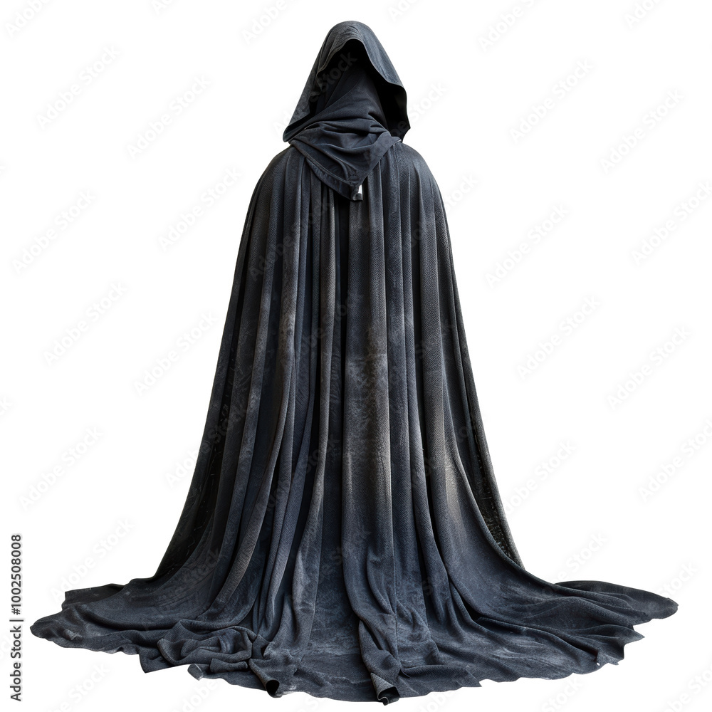Black witch cloak isolated on transparent background. Black witch cloak isolated on transparent background.