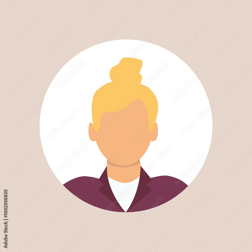 Flat illustration. Stylish profile of a woman. Avatar, user profile, person icon, silhouette, profile picture. Suitable for social media profiles, icons, screensavers and as a template... Flat illustration. Stylish profile of a woman. Avatar, user profile, person icon, silhouette, profile picture. Suitable for social media profiles, icons, screensavers and as a template...