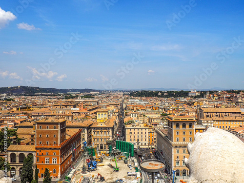 Beautiful  panoramic view of cityscape from the ‘piazzale in Rome.