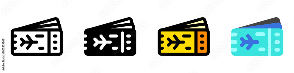 Fototapeta premium Editable plane ticket, boarding pass vector icon. Part of a big icon set family. Perfect for web and app interfaces, presentations, infographics, etc