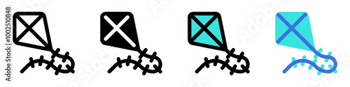 Editable flying kite vector icon. Part of a big icon set family. Perfect for web and app interfaces, presentations, infographics, etc