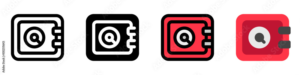 Editable deposit box, safebox vector icon. Part of a big icon set family. Perfect for web and app interfaces, presentations, infographics, etc Editable deposit box, safebox vector icon. Part of a big icon set family. Perfect for web and app interfaces, presentations, infographics, etc