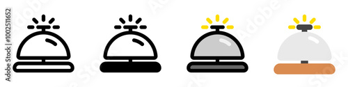 Editable hotel bell, receptionist vector icon. Part of a big icon set family. Perfect for web and app interfaces, presentations, infographics, etc