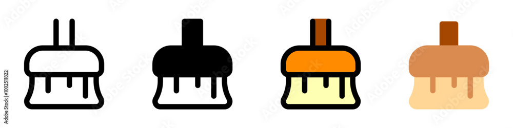 Obraz premium Editable broom vector icon. Part of a big icon set family. Perfect for web and app interfaces, presentations, infographics, etc