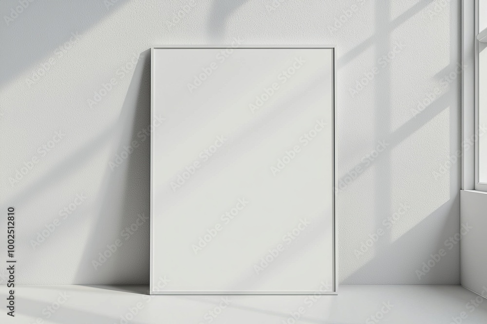 A3 Poster Mockup on White Background created with Generative AI A3 Poster Mockup on White Background created with Generative AI