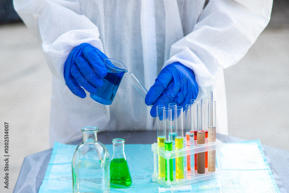 Test tubes and reagents to the lab. Selective focus. Test tubes and reagents to the lab. Selective focus.