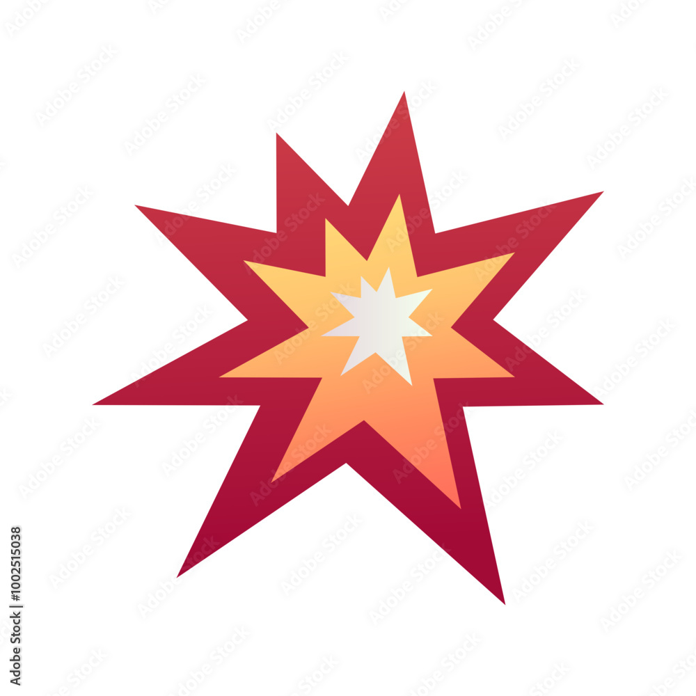 Collision emoji icon. Trendy colors, popular element representing impact or crash, often used in social media. Emoticon, isolated element. Collision emoji icon. Trendy colors, popular element representing impact or crash, often used in social media. Emoticon, isolated element.