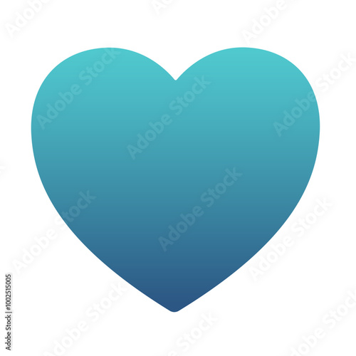 Blue heart emoji icon. Trendy colors, popular element representing love and affection, frequently used in social media. Emoticon, isolated element.