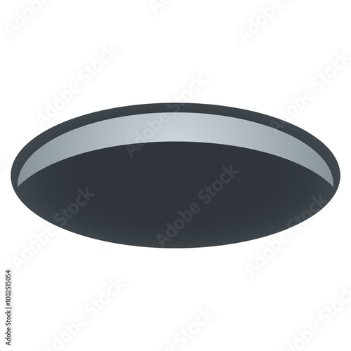 Hole emoji icon. Trendy colors, popular element representing emptiness or absence, often used in social media. Emoticon, isolated element.