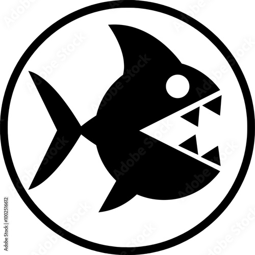 shark and fish vector illustration photo