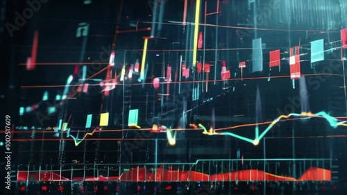 candlestick moves irregularly, stock market crash