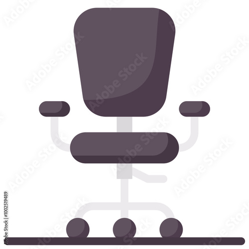 office chaire flat vector icon photo