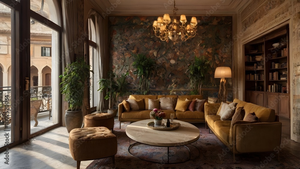 Fototapeta premium classic luxury living room