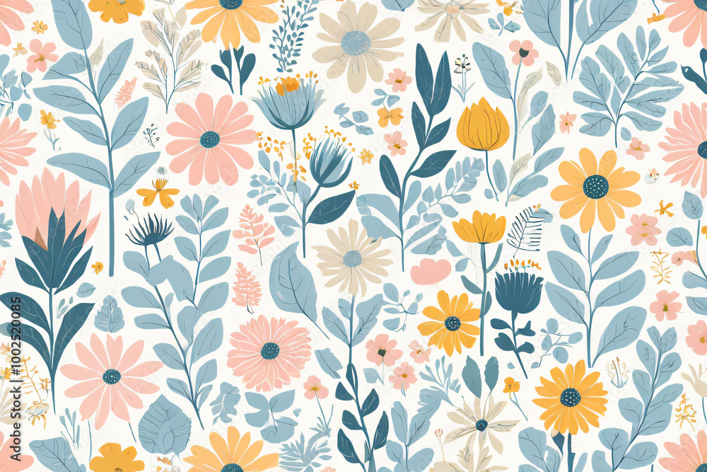 seamless pattern with flowers seamless pattern with flowers