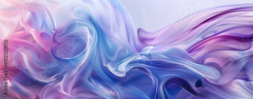 Abstract swirl of blue and pink smoke with light, creating a flowing wave pattern for design background