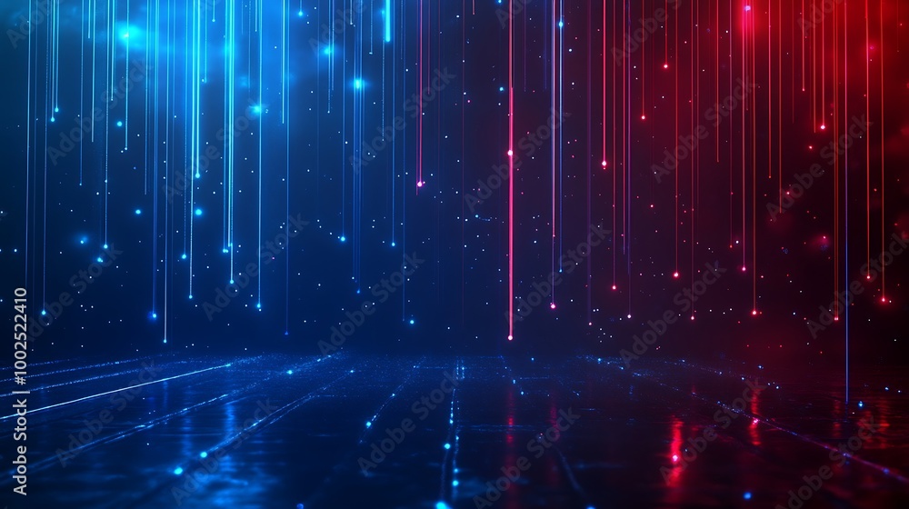 Vibrant digital background with colorful light streaks in blue and red, perfect for graphic design or digital art projects. Vibrant digital background with colorful light streaks in blue and red, perfect for graphic design or digital art projects.