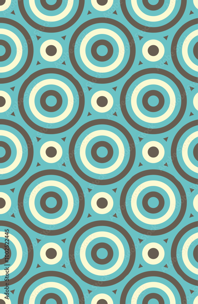 A repeating geometric pattern featuring concentric circles in a soothing color palette. A repeating geometric pattern featuring concentric circles in a soothing color palette.