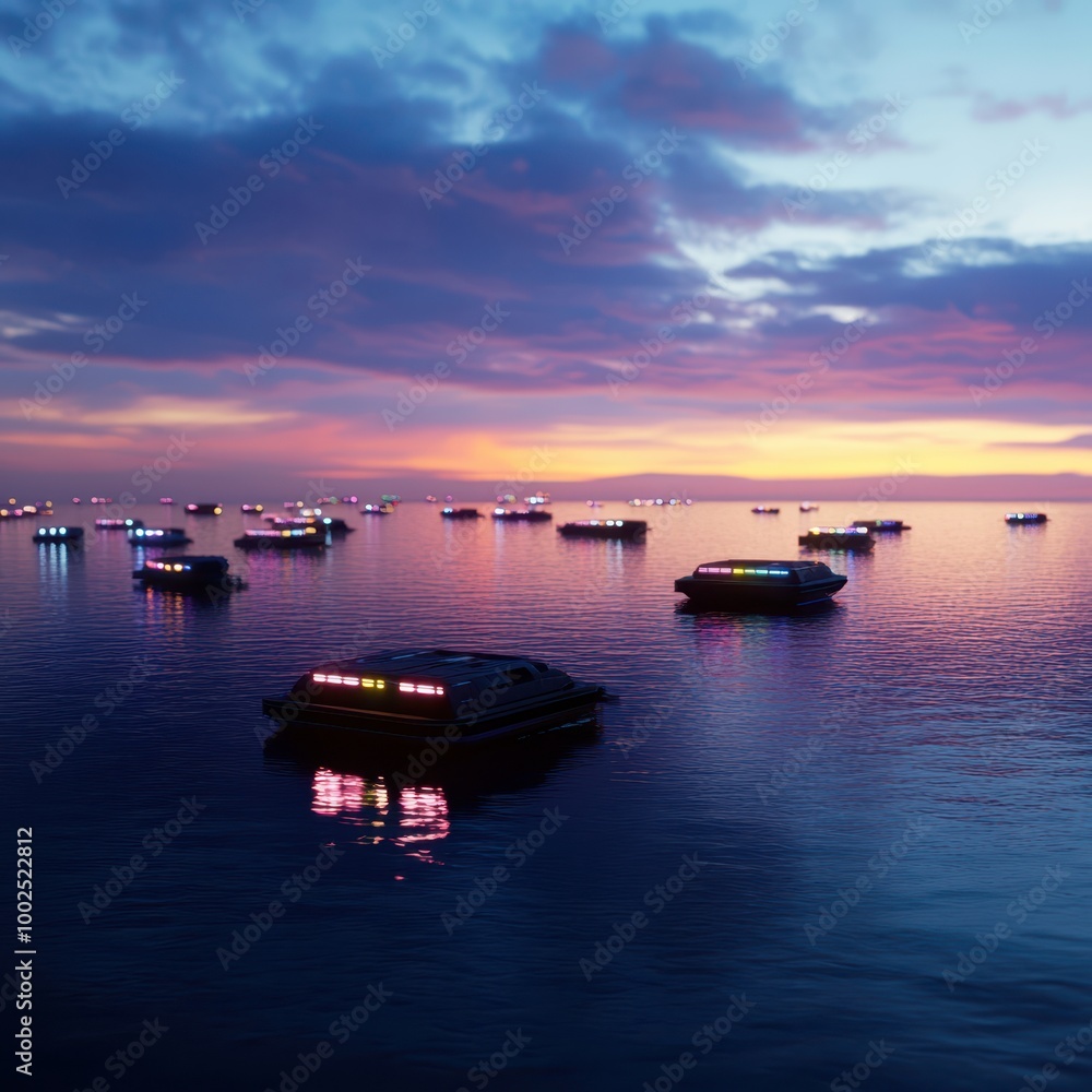 a large body of water with many boats floating in it a large body of water with many boats floating in it
