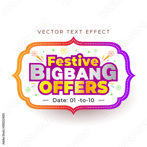 Diwali Navratri Festive bigbang offer, Sale, shopping, modern logo concept.