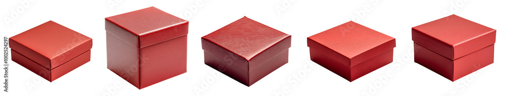 Red box PNG, isolated on transparent background. Simple square-shaped gift box or packaging design in vibrant red color. Perfect for digital design, gift wrapping, or holiday-themed elements. Red box PNG, isolated on transparent background. Simple square-shaped gift box or packaging design in vibrant red color. Perfect for digital design, gift wrapping, or holiday-themed elements.