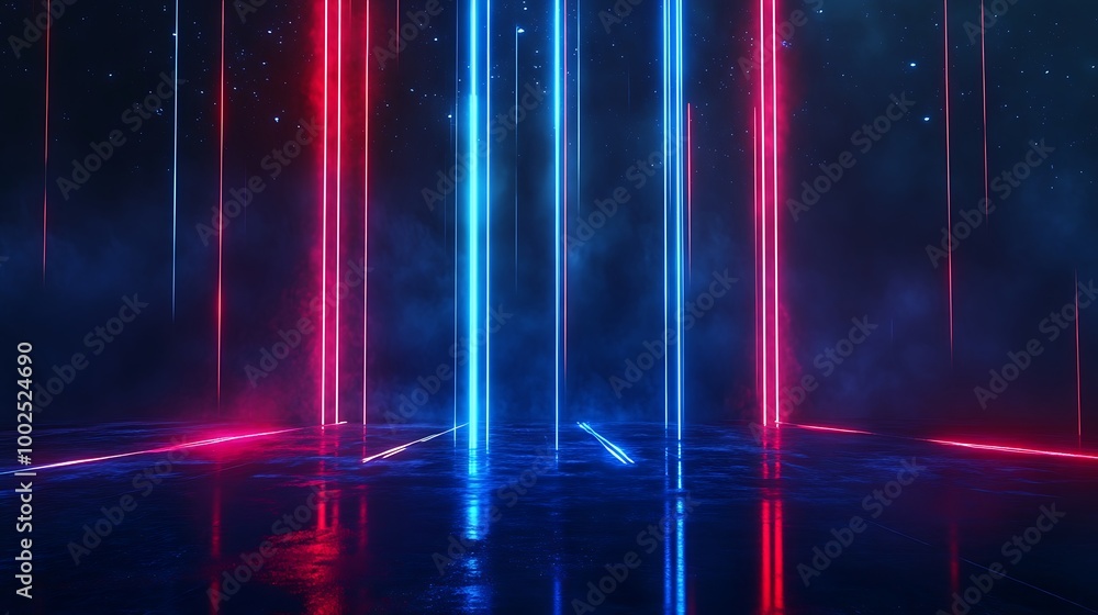 Vibrant neon lights create a stunning visual atmosphere, ideal for futuristic designs and creative projects. Vibrant neon lights create a stunning visual atmosphere, ideal for futuristic designs and creative projects.