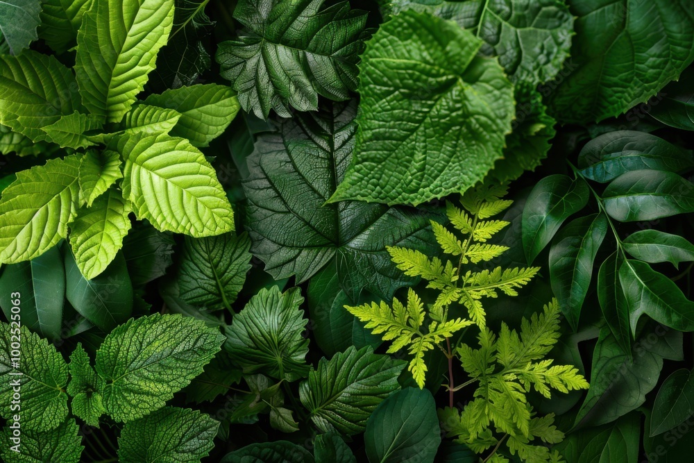 Lush Green Leaves with Vibrant Foliage: Nature-Inspired Botanical Photography for Natural Design Lush Green Leaves with Vibrant Foliage: Nature-Inspired Botanical Photography for Natural Design