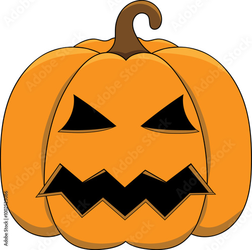 halloween jack o lantern spooky vector illustration