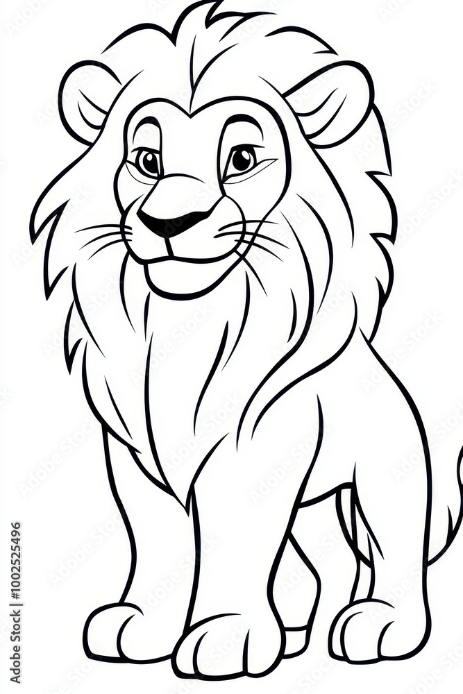 Fototapeta premium lion coloring pages for kids