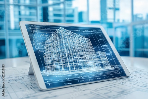 Digital Blueprint of Modern Architectural Design