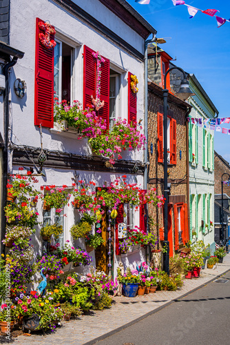 Fototapeta Naklejka Na Ścianę i Meble -  La rue des pêcheurs à Saint-Valery-sur-Somme