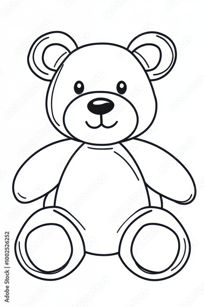 Fototapeta premium a teddy bear coloring page
