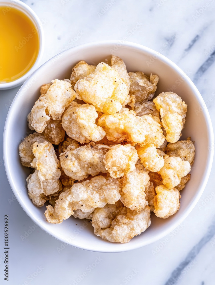 bowl of roasted cauliflower drizzled with sauce, accompanied by a small bowl of extra sauce on a marble countertop bowl of roasted cauliflower drizzled with sauce, accompanied by a small bowl of extra sauce on a marble countertop