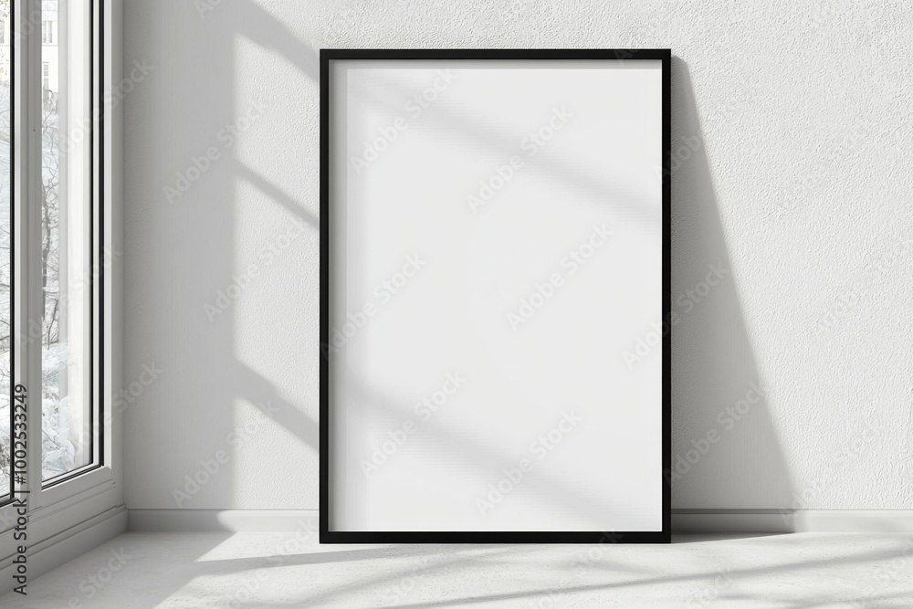 A3 Poster Mockup on White Background created with Generative AI A3 Poster Mockup on White Background created with Generative AI