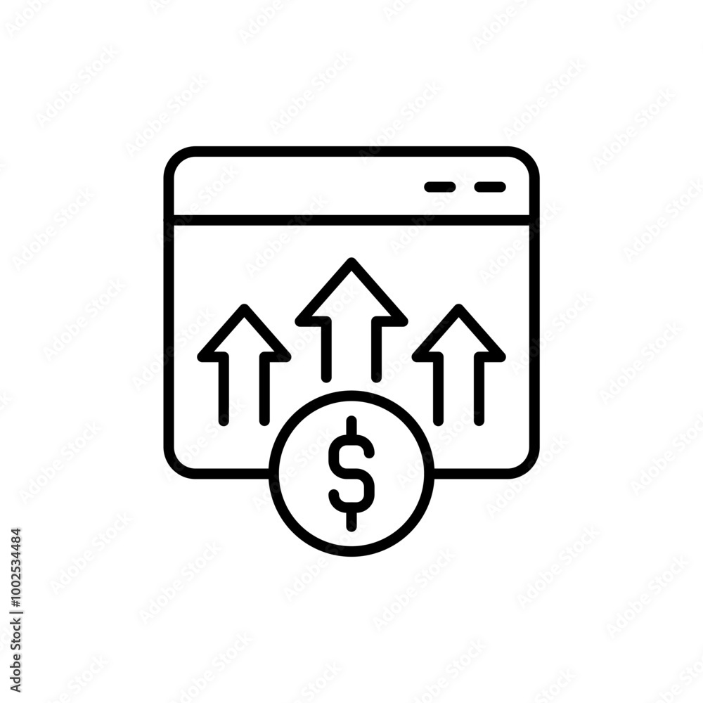 Online monetization outline icons, minimalist vector illustration ,simple transparent graphic element .Isolated on white background Online monetization outline icons, minimalist vector illustration ,simple transparent graphic element .Isolated on white background