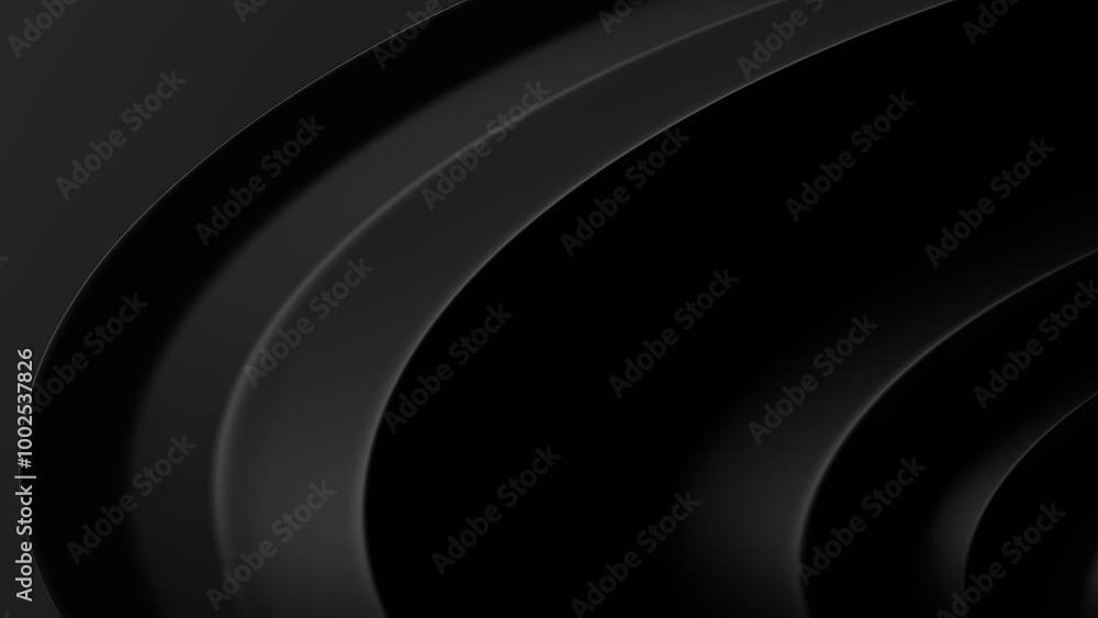 Black Delicate Modern Artistic Elegant Modern 3D Rendering Abstract Background with Wavy Curves Twisted Black Delicate Modern Artistic Elegant Modern 3D Rendering Abstract Background with Wavy Curves Twisted