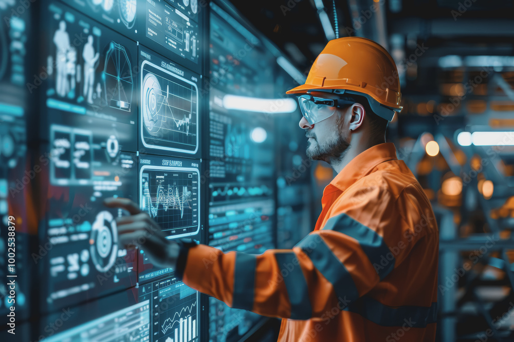 Engineers analyze data and machine learning to predict equipment failures and schedule maintenance. Engineers analyze data and machine learning to predict equipment failures and schedule maintenance.
