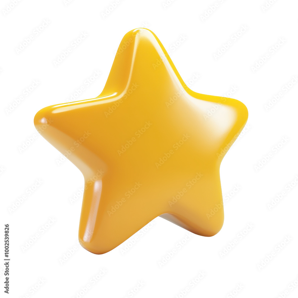 A glossy yellow star shape, perfect for highlighting achievements, awards, or decorative purposes in digital designs., isolated on a transparent background. A glossy yellow star shape, perfect for highlighting achievements, awards, or decorative purposes in digital designs., isolated on a transparent background.