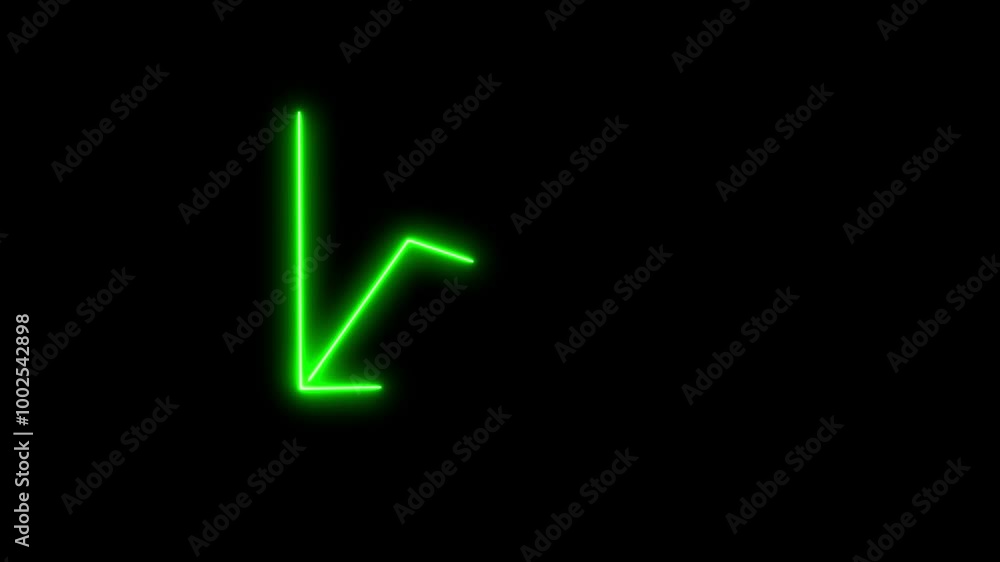 Neon business graph icon animation. Business chart concept. Neon business graph icon animation. Business chart concept.