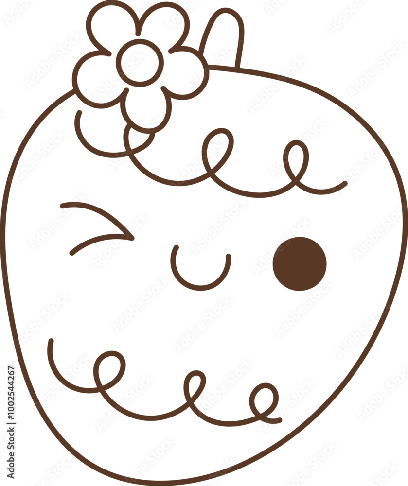 Groovy Christmas Outline Strawberry Groovy Christmas Outline Strawberry